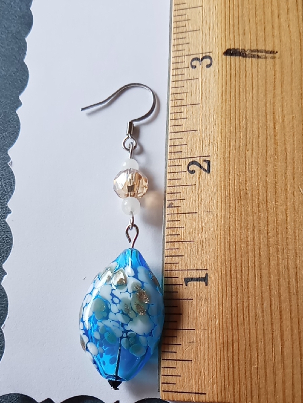 "Champagne Sparkle" Earrings - Picture 3 of 3